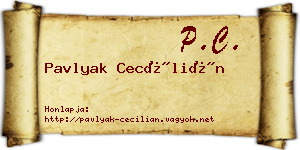 Pavlyak Cecílián névjegykártya